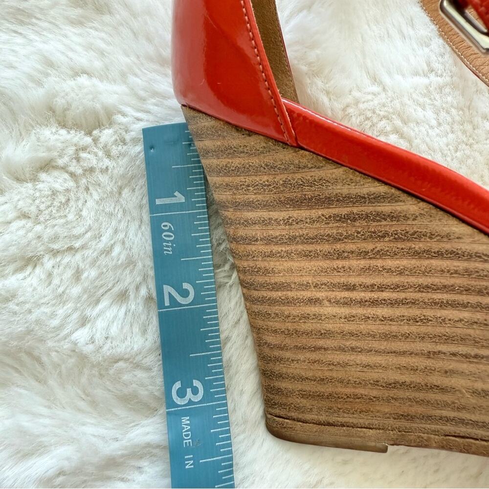 HERMES women patent leather platform sandals size 38 EU Authentic Retail 1100$ - Picture 7 of 10